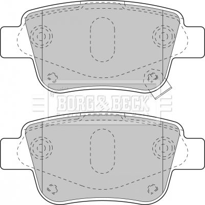 BORG & BECK Комплект тормозных колодок, дисковый тормоз BBP1880